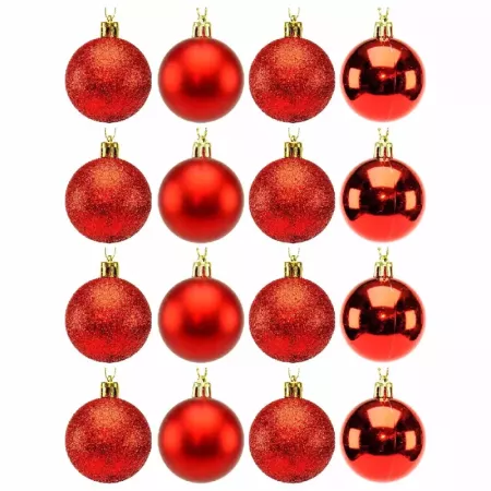 Set 16 Bolas Rojas para Árbol de Navidad Ø 5 cm Festivas Set 16 Bolas Rojas para Árbol de Navidad Ø 5 cm Festivas