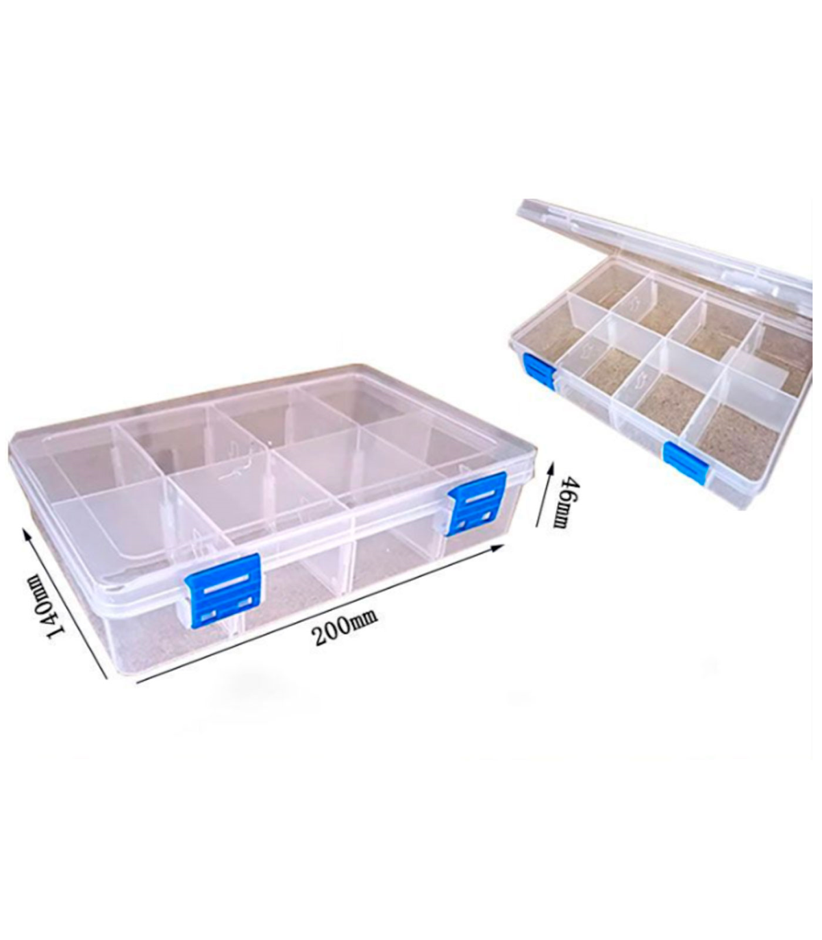 Massca Caja organizadora de hardware con divisores – Organizador de piezas  pequeñas de 18 compartimentos con tapa con bisagras accesible – Organizador