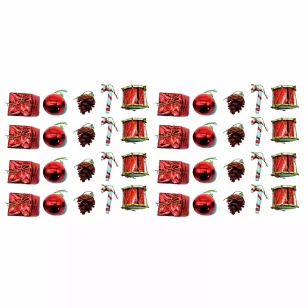 Set 20 Colgantes Navideños Rojos para Árbol – Decoración Festiva
