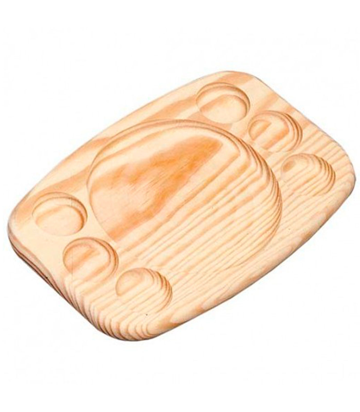 Tradineur - Bandeja de madera ovalada, plato, tabla para servir comida con  3 huecos para salsas, madera natural, churrasco, aper