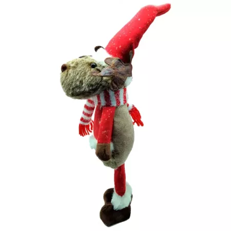 Muñeco Reno Navidad 46cm Decoración Festiva en Poliéster