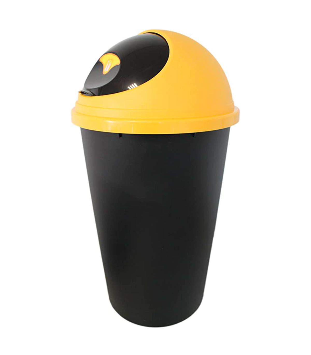 Tradineur - Cubo de basura de plástico con tapa 45 litros, 72 x 38,5 cm,  contenedor de residuos, papelera con tapa deslizante, r