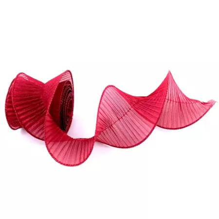Tira de Organza Roja 10x180cm para Navidad y Manualidades