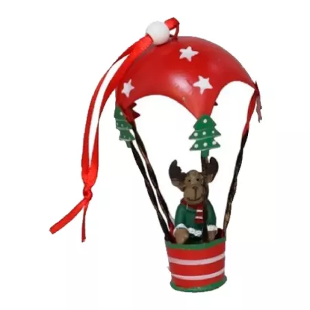 Colgante Papá Noel en globo 12x7x7 cm – Decoración Navidad