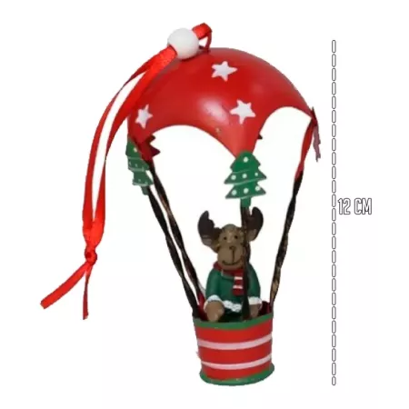 Colgante Papá Noel en globo 12x7x7 cm – Decoración Navidad