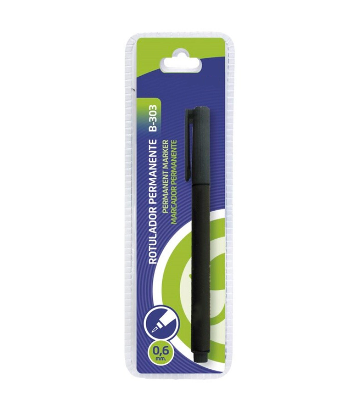 ClearLine® Rotulador permanente doble punta 0,6 y 1,5 mm, Verde
