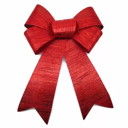 Sets 3 Lazos Navideños Rojos 25x16 cm Decoración Festiva