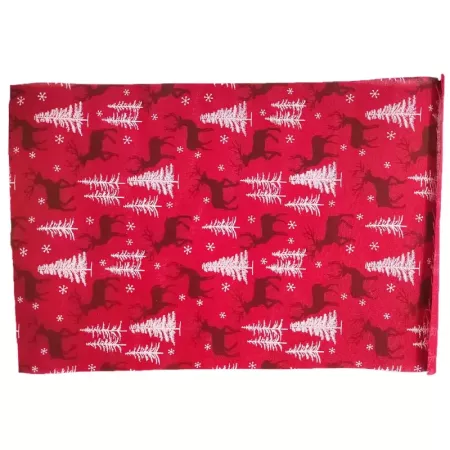 Salvamantel Navidad rojo 29x45 cm festivo rectangular