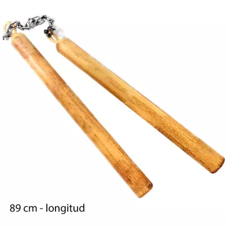 Tradineur - Barra doble con cadena, plástico, complemento para disfraces, carnaval, Halloween, cosplay, adulto, 89 cm