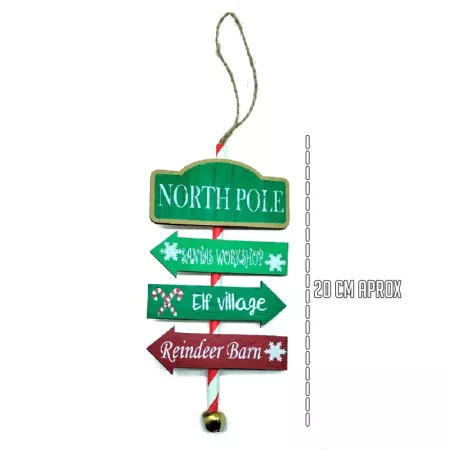 Carteles Colgantes Navideños Surtidos 16 cm para Decorar