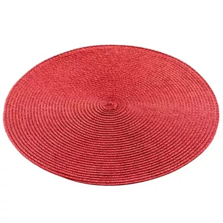 Salvamantel rojo metalizado 38 cm | Navidad y reutilizable