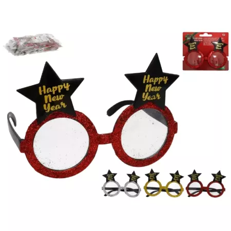 Gafas Navideñas Happy New Year 10x15 cm para Fiestas