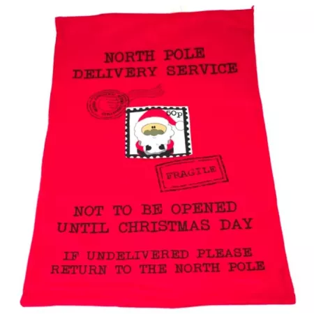 Saco Papá Noel Rojo 90x60 cm para Regalos Navideños