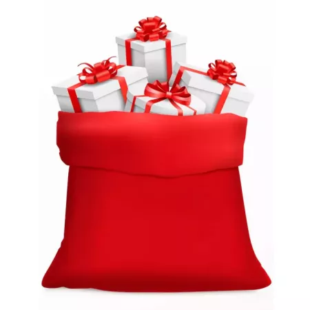 Saco Papá Noel Rojo 90x60 cm para Regalos Navideños