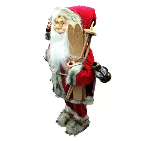 Figura Papa Noel Esquí 45 cm - Decoración Navideña única