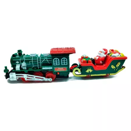 Tren Navideño de Juguete 23 Piezas con Luces y Sonido