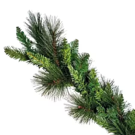 Boa de Pino Navideño 270 cm Verde con Estructura Metálica