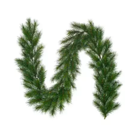 Boa de Pino Navideño 270 cm Verde con Estructura Metálica