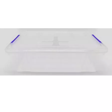 Tradineur - Pack de 4 cajas de almacenaje de plástico transparente, 2 litros, minicajas de ordenación apilables con tapa 7,5 x 2 Tradineur - Pack de 4 cajas de almacenaje de plástico transparente, 2 litros, minicajas de ordenación apilables con tapa 7,5 x 2