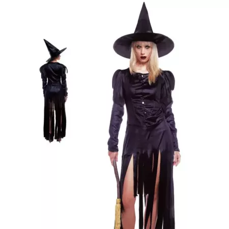 Disfraz Bruja Negra Mujer Talla S | Halloween y Carnaval