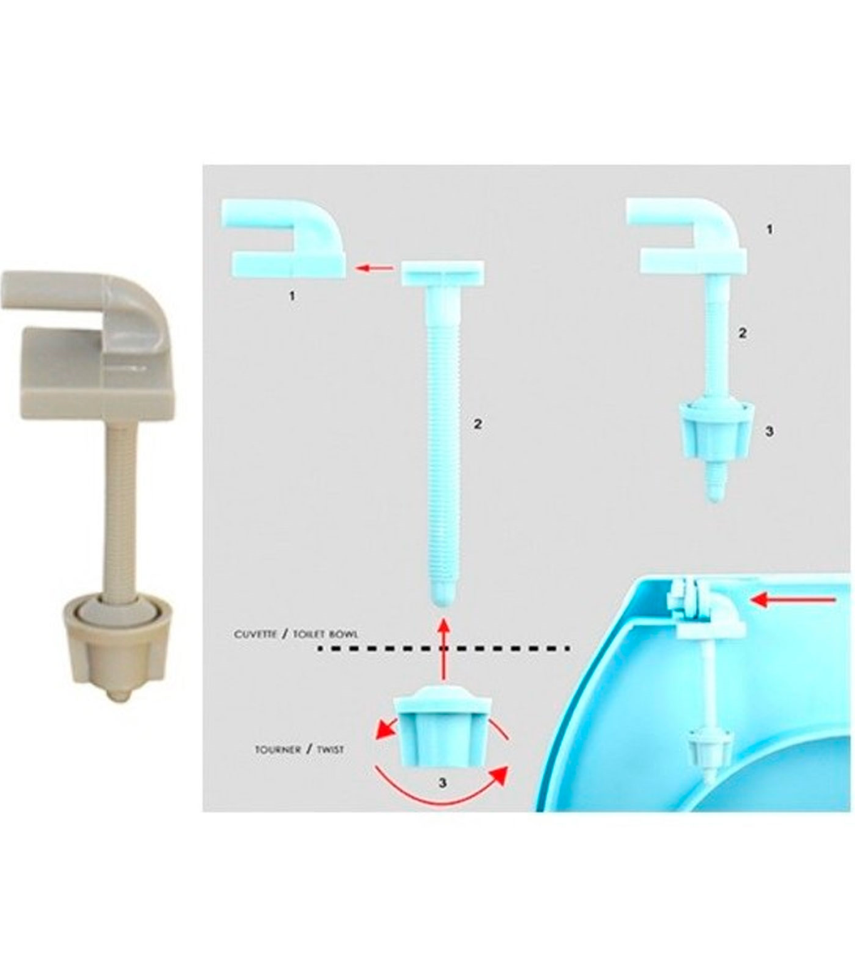 Tradineur - Tapa universal WC, asiento de polipropileno para