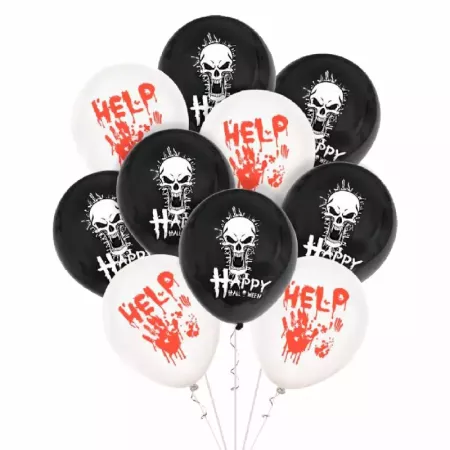 Tradineur - Pack de 40 Globos "Happy Halloween" - Ideal para Fiestas de temáticas terroríficas - Total de 40 Globos - Modelo Sur
