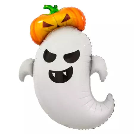 Tradineur - Pack de 4 Globos en forma de fantasma y calavera - Ideal para decoración de Halloween - 84 x 63 cm