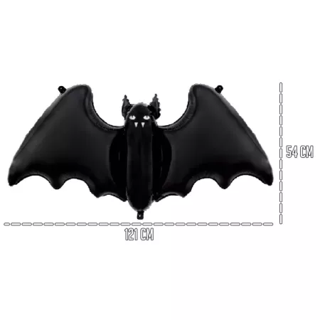 Tradineur - Pack de 4 Globos en forma de murcielago - Ideal para decoración de Halloween - 84 x 63 cm - Color Negro Tradineur - Pack de 4 Globos en forma de murcielago - Ideal para decoración de Halloween - 84 x 63 cm - Color Negro