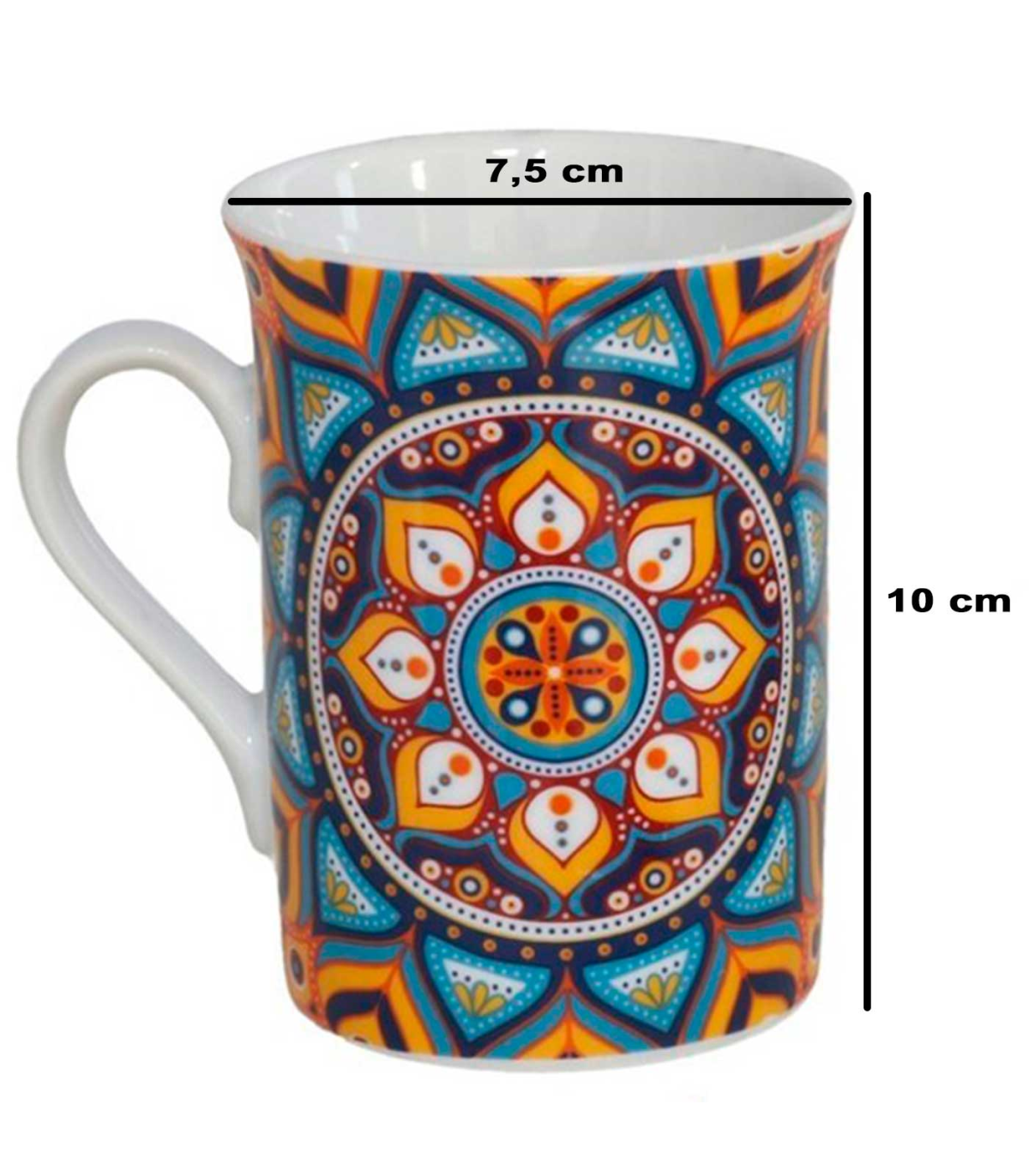 Tradineur - Taza mug de porcelana para té, infusiones, incluye tapa y filtro  de acero inoxidable, mantiene caliente la infusión