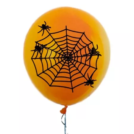 Tradineur - Pack de 40 globos - Diseño Telaraña - Tamaño: 30 cm - Ideales como decoración de tu hogar y celebraciones de Hallowe