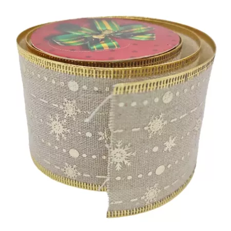 Pack 4 Cintas Navidad Champagne Brillantes 6,3x2,7m Decoración