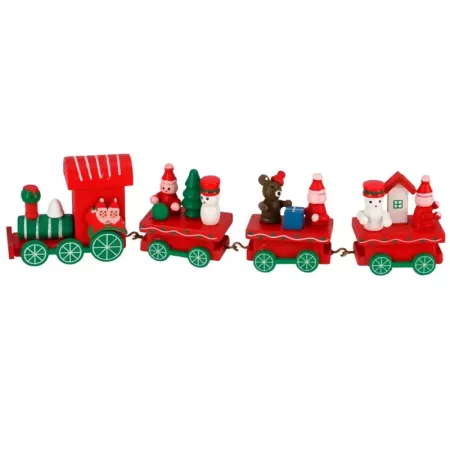 Tren de Navidad Decorativo en Madera y Hierro, Original Tren de Navidad Decorativo en Madera y Hierro, Original