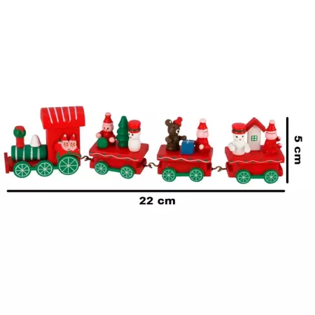 Tren de Navidad Decorativo en Madera y Hierro, Original Tren de Navidad Decorativo en Madera y Hierro, Original