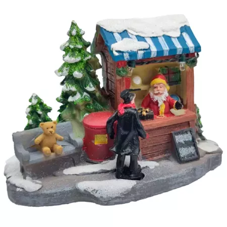 Figura de Puesto de Navidad en Resina Decoración Navideña 10x18x8 cm Modelo Surtido