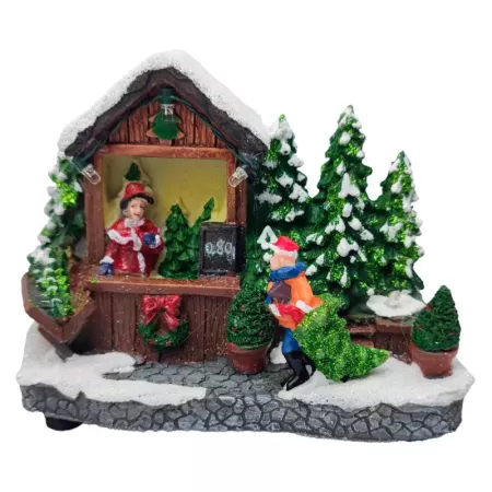 Figura Navidad Resina 10x18x8 cm - Decoración Festiva