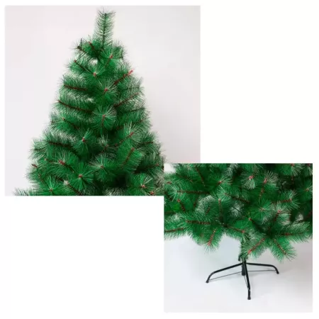 Árbol de Navidad artificial 210 cm verde fácil montaje