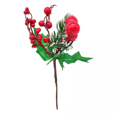 Pack 4 Picks Bayas Rojas Navideñas - Decoración Árbol Pack 4 Picks Bayas Rojas Navideñas - Decoración Árbol