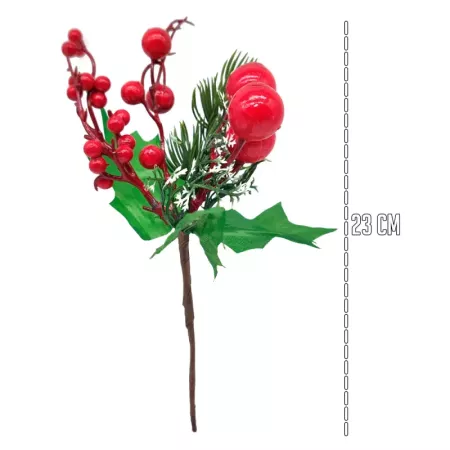 Pack 4 Picks Bayas Rojas Navideñas - Decoración Árbol Pack 4 Picks Bayas Rojas Navideñas - Decoración Árbol