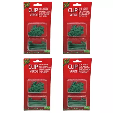 Pack 600 ganchos verdes para bolas de Navidad 4 y 6,5 cm