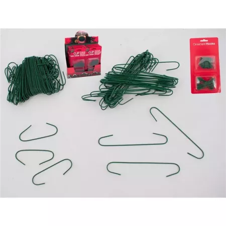 Pack 600 ganchos verdes para bolas de Navidad 4 y 6,5 cm