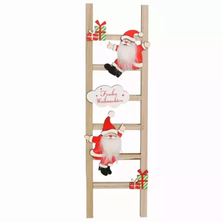 Escalera Navideña MDF Santa Claus 42x12x1,8 cm Decorativa Escalera Navideña MDF Santa Claus 42x12x1,8 cm Decorativa