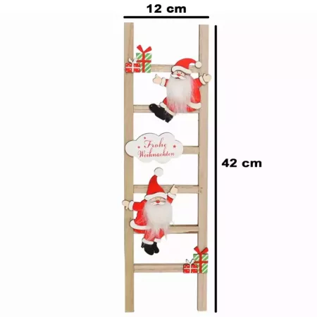 Escalera Navideña MDF Santa Claus 42x12x1,8 cm Decorativa Escalera Navideña MDF Santa Claus 42x12x1,8 cm Decorativa