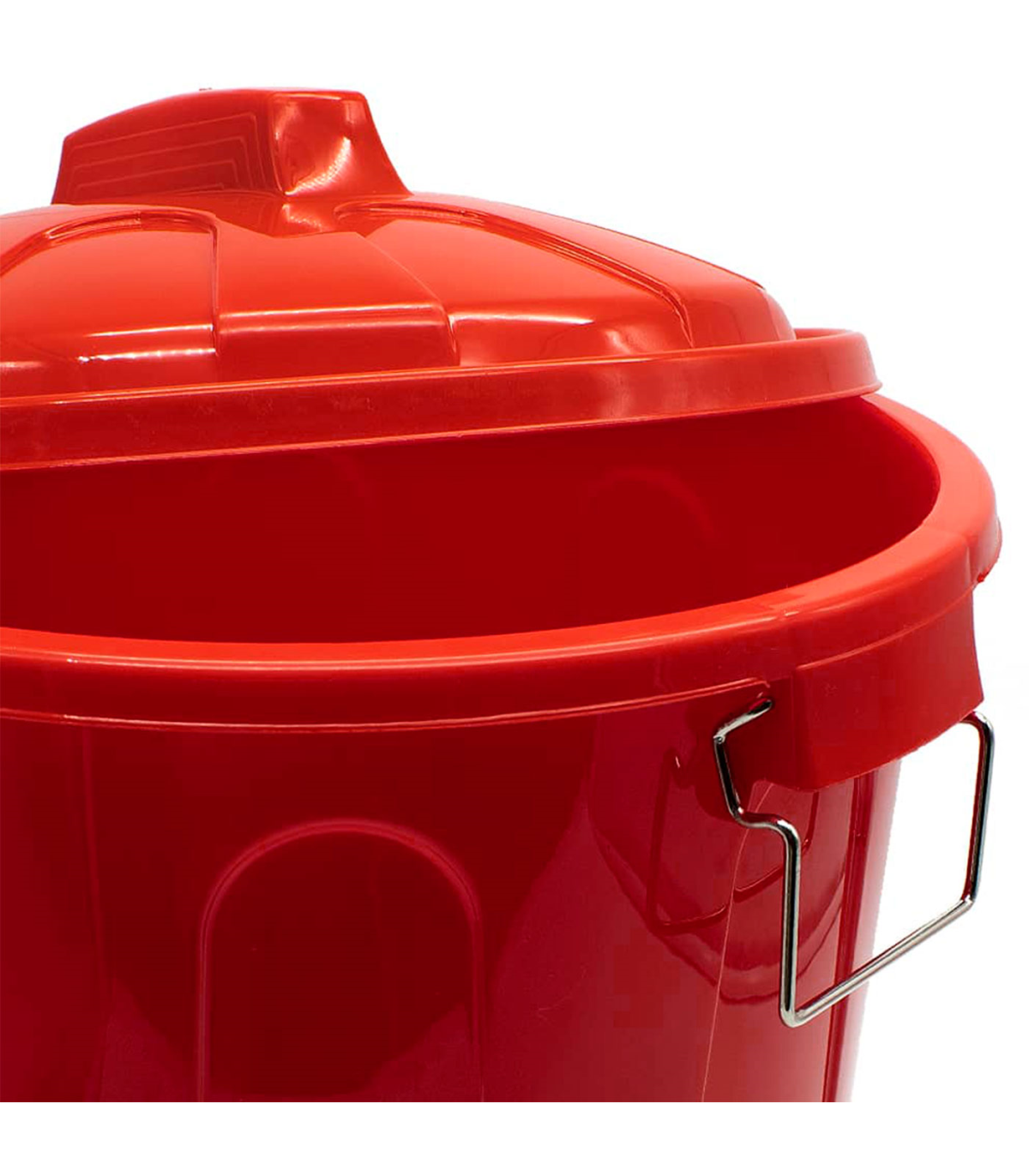Cubo de reciclaje color rojo fabricado en plástico con 2 compartimientos  Tontarelli Diempi