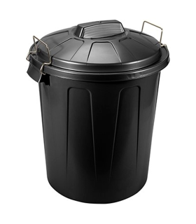 Cubo de basura de plástico con pedal y con 1 compartimento, contenedor de  residuos, papelera, cocina, fabricado en E