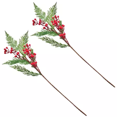 Pack 2 Varas Pino con Acebo Navidad 65 cm Surtido Pack 2 Varas Pino con Acebo Navidad 65 cm Surtido