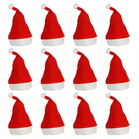 Pack 12 Gorros Papá Noel Adulto Navidad Fiestas Carnaval