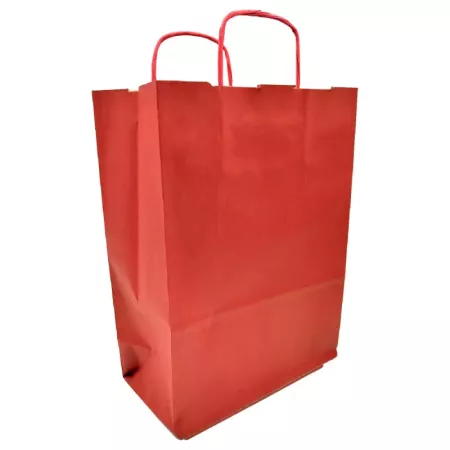 Pack 50 Bolsas Kraft Rojas 32x40 cm para Regalos Navidad