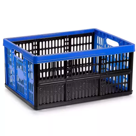 Caja plegable multiusos 32L resistente con asas – azul/rojo/verde Caja plegable multiusos 32L resistente con asas – azul/rojo/verde