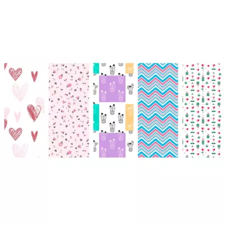 Pack 5 Rollos Papel de Regalo 70x200 cm para Cumple y Navidad Pack 5 Rollos Papel de Regalo 70x200 cm para Cumple y Navidad