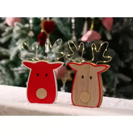 Figura Reno Navideño LED 24x16 cm Baterías Incluidas